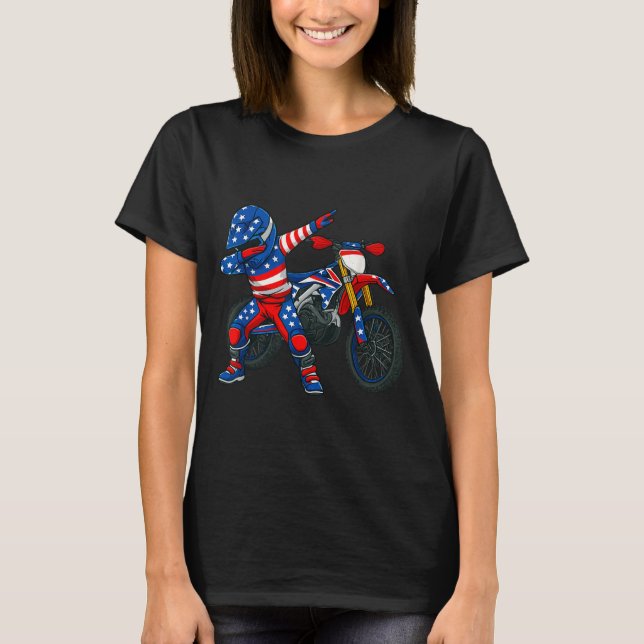 Funny Dirt Bike Art Rider Motocross Motorcycle Dir T-Shirt (Front)