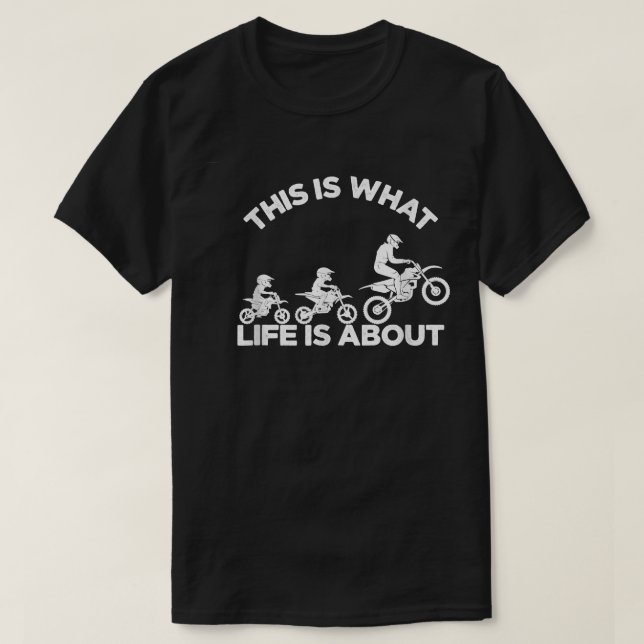 Funny Dirt Bike Dad Motocross Motorcycle for Fathe T-Shirt (Design Front)