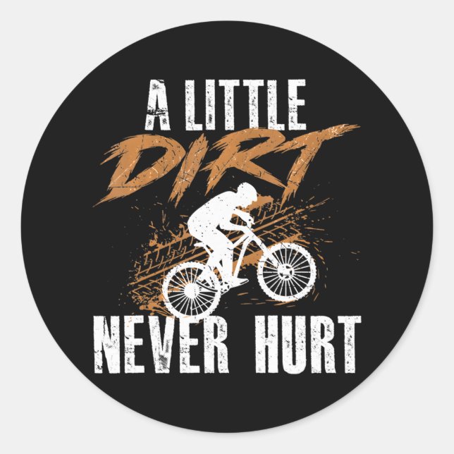 Funny Dirt Bike For Motocross Dirtbike Lover Classic Round Sticker (Front)