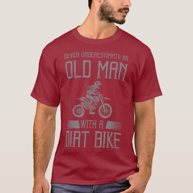 Funny Dirt Bike Gift For Motocross Lover Father T-Shirt (Front)