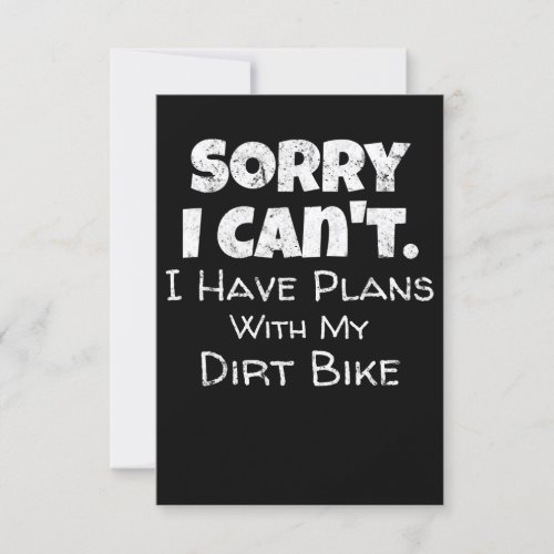 Funny Dirt Bike Quote Motocross Racing Motorcycle Invitation