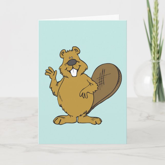 FUNNY DIRTY BEAVER CARD FOR HIM, Any OCCASION (Front)