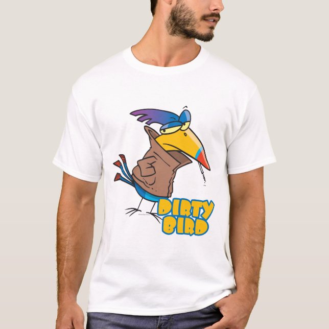 funny dirty bird naughty toucan cartoon T-Shirt (Front)