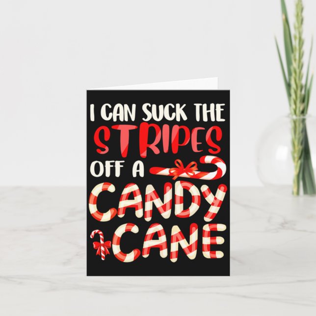 Funny Dirty Candy Cane Christmas Hilarious Santa H Card (Front)