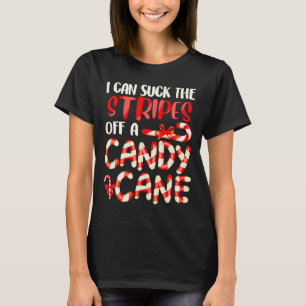 Funny Dirty Candy Cane Christmas Hilarious Santa H T-Shirt