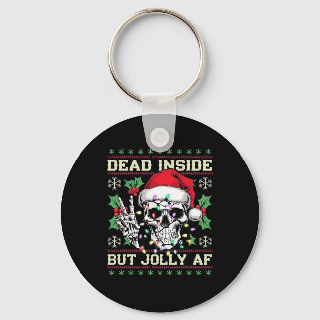 Funny Dirty Christmas Ugly Sweater  Keychain (Front)
