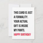 Funny dirty happy birthday card for him & her<br><div class="desc">Running out of birthday gift ideas? This funny happy birthday card with hilarious message or quote will surely interest you. This card can be a perfect birthday gift if you are willing to convey naughty and funny birthday wishes to your loved one. Can be a perfect gift for him, for...</div>