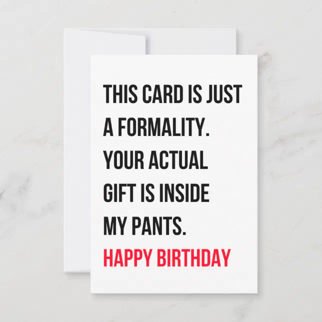 Funny dirty happy birthday card for him & her Zazzle