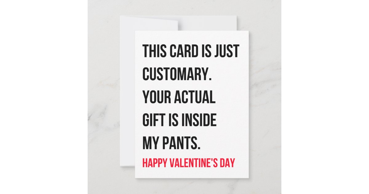 Funny Dirty Naughty Valentines Day Card | Zazzle