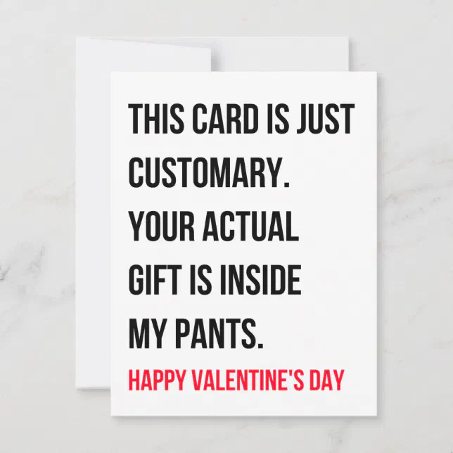 Funny Dirty Naughty Valentines Day Card | Zazzle