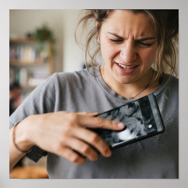 Funny Dirty Phone Screen Wipe Relatable Poster (Front)