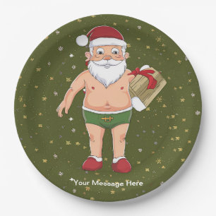 Funny Dirty Santa Christmas Collection Paper Cups Plates