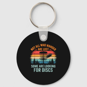 Funny Disc Golf Art For Men Women Disc Golfer Play Keychain