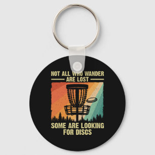 Funny Disc Golf Art For Men Women Disc Golfer Play Keychain