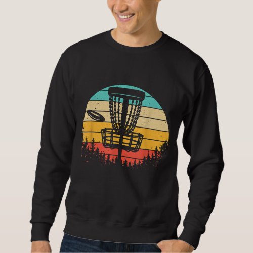 Funny Disc Golf Art For Men Women Vintage Disc Gol Sweatshirt