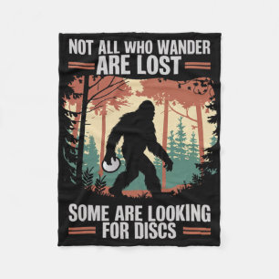 Funny Disc Golf Bigfoot Men Women Disc Golf Player Fleece Blanket