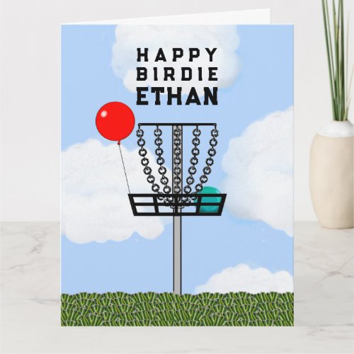 Funny Disc Golf Birthday Card