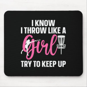 Funny Disc Golf Design For Girl Women Disc Golf Lo Mouse Pad