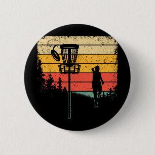 Funny Disc Golf Design For Men Women Kids Disc Gol Button
