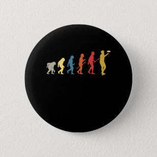 Funny Disc Golf Gift Vintage Frisbee Button