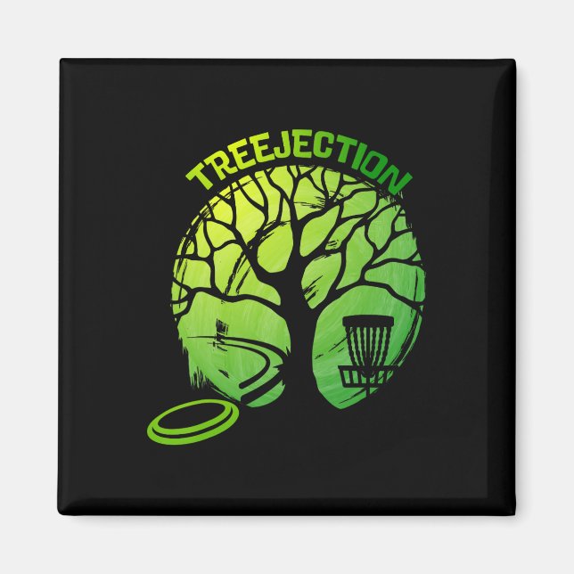 Funny Disc Golf Graphic Tree  Magnet (Front)