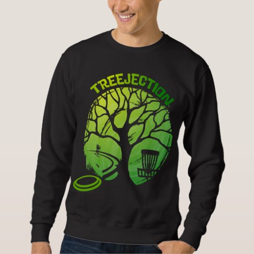 Funny Disc Golf graphic Tree Sweatshirt