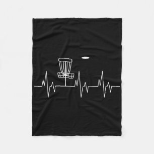 Funny Disc Golf Heartbeat Cute Alternative Sports Fleece Blanket