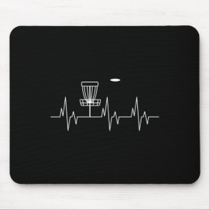 Funny Disc Golf Heartbeat Cute Alternative Sports Mouse Pad