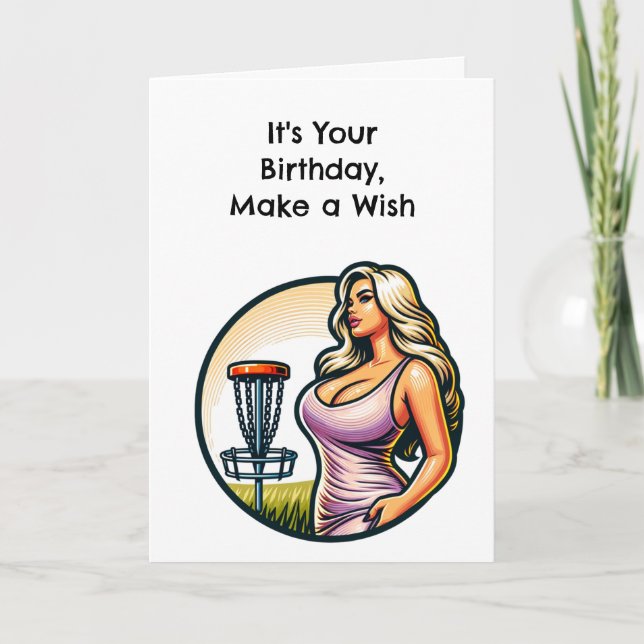 Funny Disc Golf Humor Birthday Card (Front)