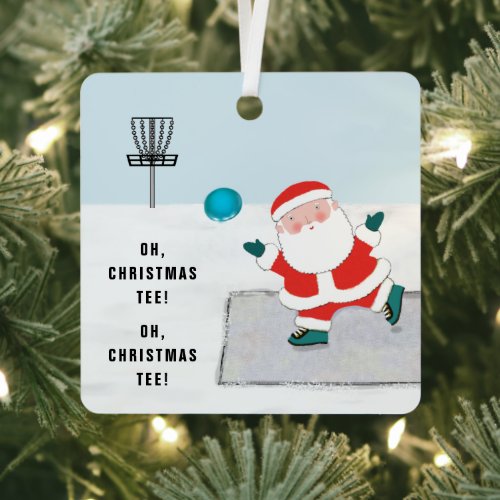 Funny Disc Golf Metal Ornament