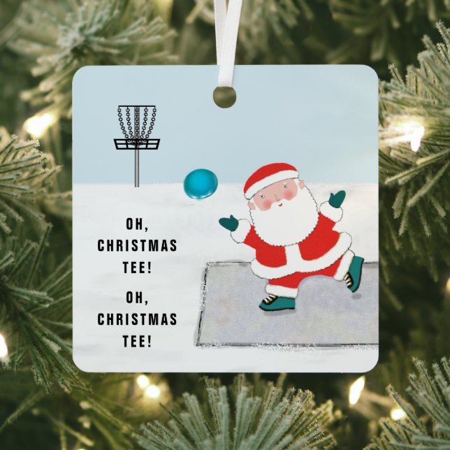 Funny Disc Golf Metal Ornament (Insitu)