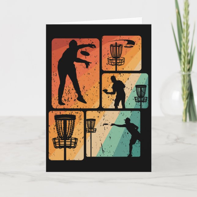 Funny Disc Golf Player Cool Flying Disk Sports Ent Card (Front)