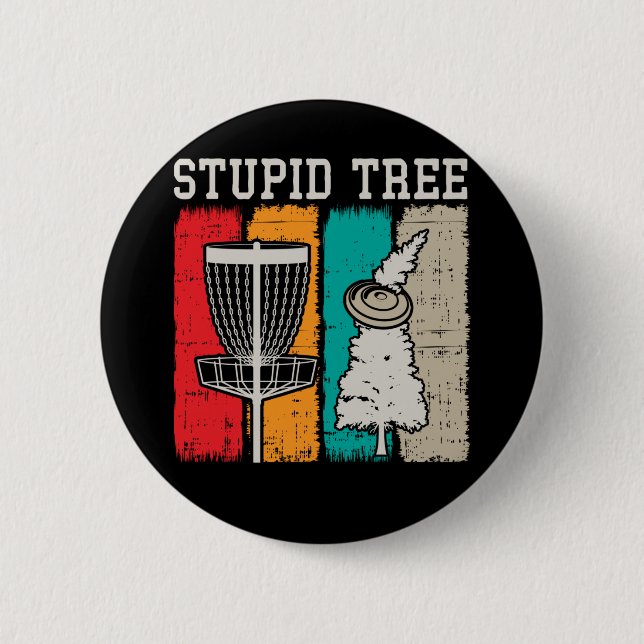 Funny Disc Golf Player Sport Frisbee Disc Golfing Button (Front)