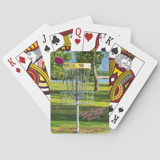 Funny Disc Golf Playing Cards (Back)