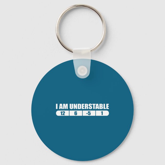 Funny Disc Golf Quote Design, I Am Understable Fri Keychain (Front)