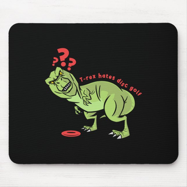 Funny Disc Golf T Rex Kids  Mouse Pad (Front)