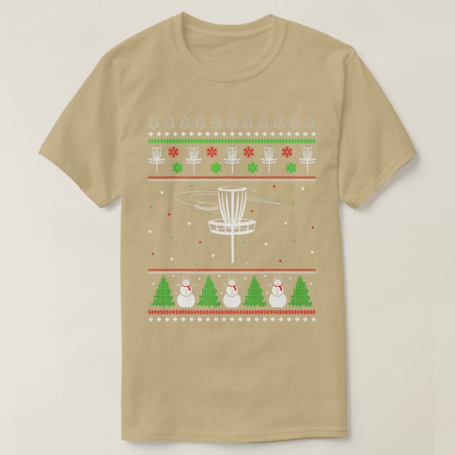 Funny Disc Golf Ugly Christmas Sweater Pajama For  (Design Front)