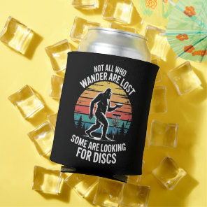 Funny Disc Golf Vintage Bigfoot Golfer Dad Frisbee Can Cooler