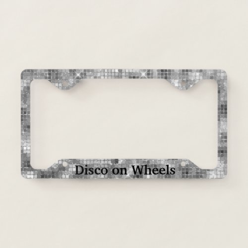 Funny Disco on Wheels License Plate Frame