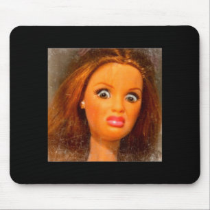 Funny Disgusting Doll Face Meme Mouse Pad