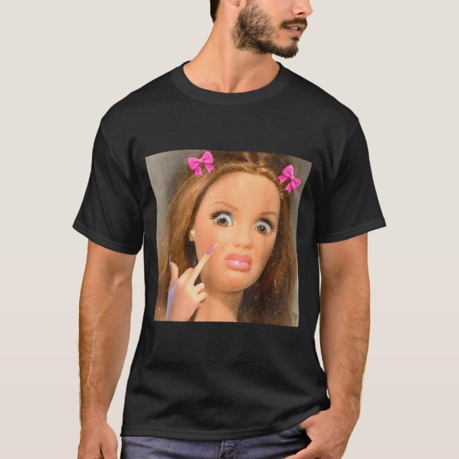 Funny Disgusting Doll Face Meme  T-Shirt (Front)