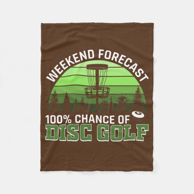 Funny Disk Golfer Disk Golf Pun Gear Disk Golfing Fleece Blanket (Front)