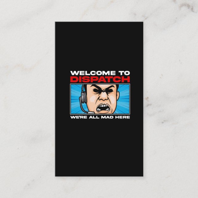 Funny Dispatcher emergency Communications 911 Business Card (Front)