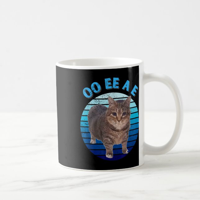 Funny Distressed Oiia Cat Spinning Cat Oi Oi Uiiaa Coffee Mug (Right)