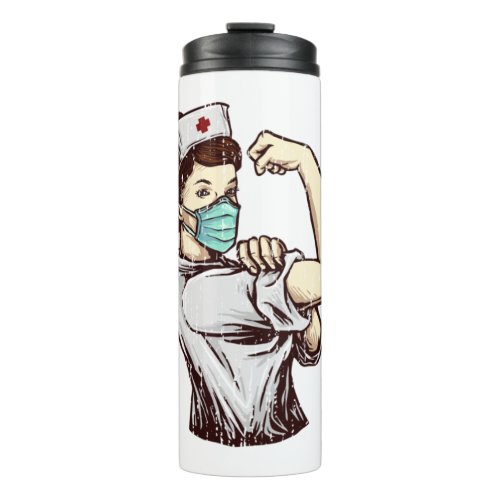 Funny Distressed Retro Vintage Nurse Anesthetist   Thermal Tumbler