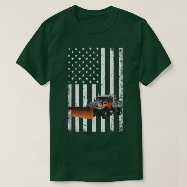 Funny DISTRESSED Snow Plow Driver Snowplow Drivers T-Shirt (Design Front)
