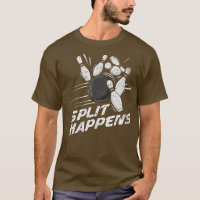 Funny Distressed Split Happens Bowling Team Gift