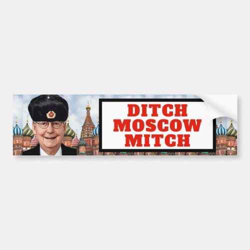 Funny Ditch Moscow Mitch Bumper Sticker