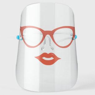 Funny Diva Ladies Glasses with Lips Face Shield