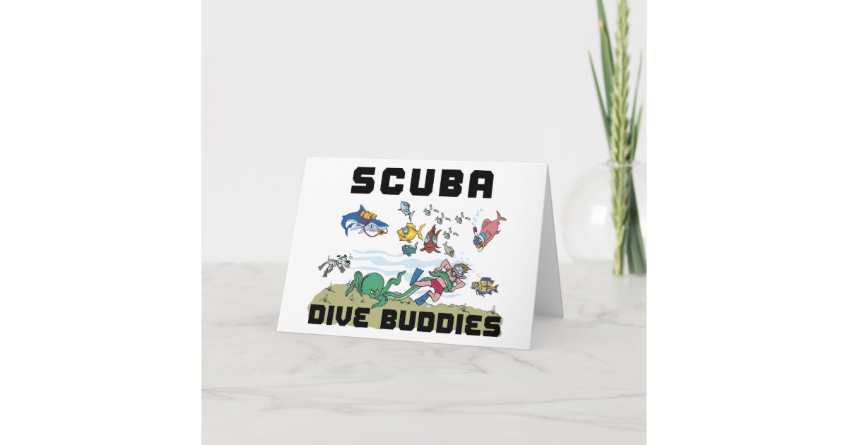 Funny dive buddy scuba dive buddy card zazzle